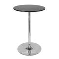 Winsome 28 Inch Round Pub Table - Black with Chrome Leg 93628